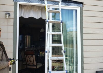 Tan House Sliding Glass Door Before